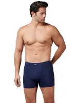 Lacivert Elastan Modal Erkek Boxer Gümüş 7009  Lacivert