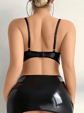 Lame Parlak İpli Seksi Sütyen Etek Takım Lily Bianca LB-205 - Alternatif Görünüm