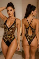 Leopar Desenli Dantel Body Venlisa V2901 Görsel görsel 4