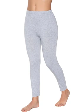 Gümüş Likralı Düz Uzun Gri Kadın Tayt Gümüş 3103