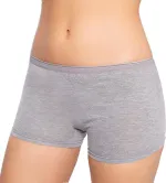Likralı Gri Pamuklu Kadın Boxer Külot Gümüş 3016 - 6 Adet Gri