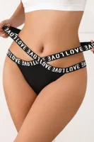 Love Yazılı Pencereli Fantazi Kadın Külot MissisX 1020 Siyah farklı açı