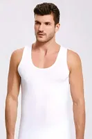 Bambu Lycra Atlet Erkek İlke 1608 Beyaz detay görünüm