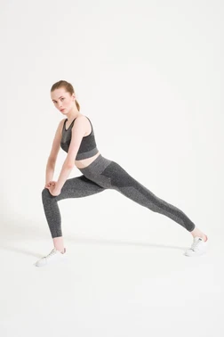 FormActive Dikişsiz Yüksek Bel Toparlayıcı Melanjlı Spor Tayt FormActive 1700