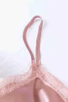 Dantel İşlemeli Çiçek Desenli Pembe Şort Pijama Takımı Merry See MS3260  Pembe farklı açı
