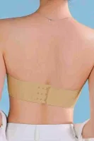 Dikişsiz Balensiz Çıkarılır Pedli Lazer Kesim Kaydırmaz Şeffaf Silikonlu Straplez Sütyen Merry See AN2003 TEN Ten farklı açı
