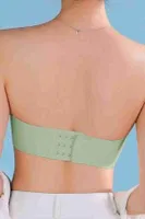Dikişsiz Balensiz Çıkarılır Pedli Lazer Kesim Kaydırmaz Şeffaf Silikonlu Straplez Sütyen Merry See AN2003 Yeşil Yeşil farklı açı