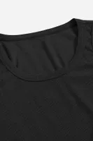 Düz Renk Kadın Kolsuz Bluz Crop Top Siyah Merry See 4586 Siyah görsel 8