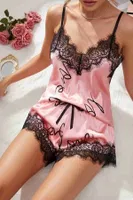 Love Kalp Baskılı Şortlu Pijama Takımı Pembe Merry See MS2379 Pembe Pembe