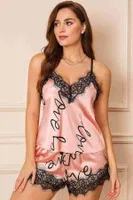 Love Kalp Baskılı Şortlu Pijama Takımı Pembe Merry See MS2379 Pembe Pembe detay görünüm