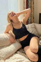 Örme Kumaş Askılı Şortlu Pijama Takımı Siyah Merry See MS 4076 Siyah görsel 4