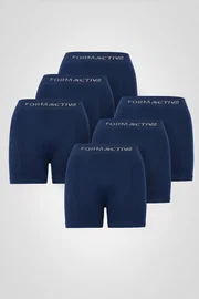 FormActive Lacivert Microfiber Likralı Sentetik Yapılı Erkek Boxer 6lı Set FormActive 4400 - 6 ADET