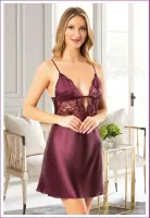 Ayar Askılı Saten Kadın Gecelik Miss Laris 2107 Görsel