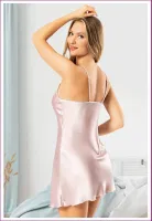 Kısa Yırtmaçlı Askılı Saten Gecelik Miss Laris 2110 Görsel detay görünüm