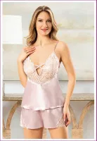 Saten Şortlu Kadın Pijama Takım Miss Laris 3101 Görsel