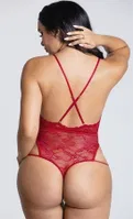 Yanları Açık Çapraz Bağlamalı Fantezi Body Suit NightLight 3213 Görsel detay görünüm