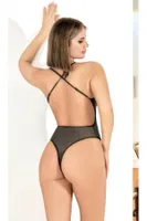 Sırt Dekolteli Fantezi Body NightLight 3512 Yeşil detay görünüm
