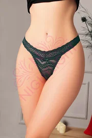 NightLight Yeşil Dantelli Fantazi Kadın String Külot NightLight 9162-4