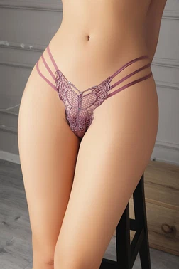 NightLight Kelebek Desen Vizon Erotik Külot Nightlight 9184-4