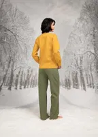 Önden Düğmeli Yuvarlak Yaka Kadın Pijama Takımı Doreanse 26K4091 detay görünüm