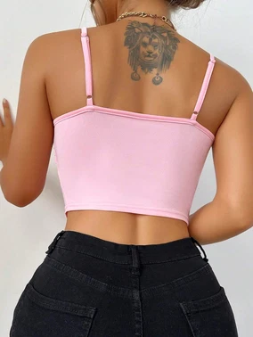 Ruselin Önden Yırtmaçlı İnce Askılı Fırfırlı Büstiyer Ruselin 5090 - Alternatif Görünüm