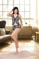 Önü Açık Zebra Desenli Şortlu Pijama Takım İzabel 0100 Siyah