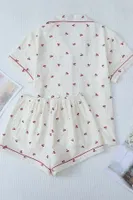 Özel Örme Kumaş Baskılı Kısa Kollu Şortlu Pijama Takımı Merry See MS 4088 Çok Renkli detay görünüm