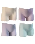 Paça Dantelli Kız Çocuk Likralı Boxer 4lü paket Paket Öztaş 4734-H Asorti