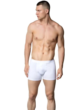 Gümüş Pamuklu Beyaz Likralı Erkek Boxer Gümüş 4018