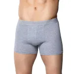 Pamuklu Likralı Erkek Boxer Gri Gümüş 4018 Gri detay görünüm