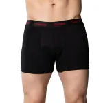 Penye Siyah Likralı Erkek Boxer Gümüş 3074 Siyah detay görünüm