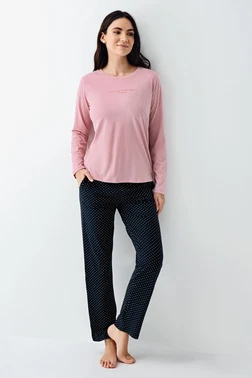 Pierre Cardin Puantiyeli Uzun Kollu Cepli Kadın Pijama Takımı Pierre Cardin PC9090-S - Alternatif Görünüm