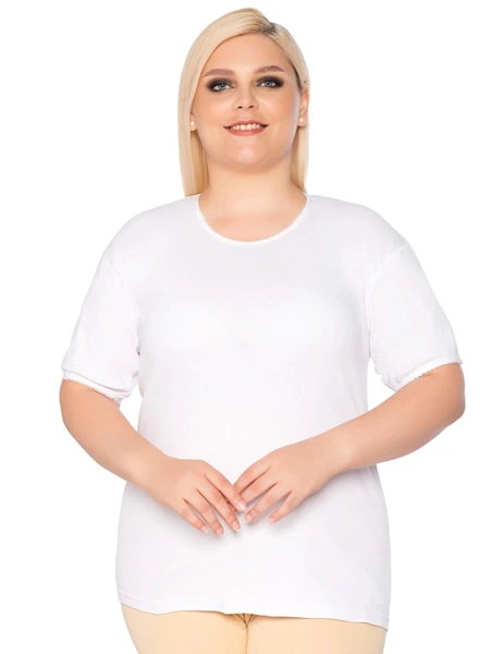 Ribana Kısa Kollu Kadın Kaşkorse Fanila Gümüş 3013 - 6 Adet