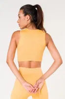 Kalın Askılı Seamless Fitilli Spor Sütyeni FormActive 1510 Saks Mavi Sarı farklı açı