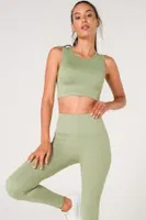 Kalın Askılı Seamless Fitilli Spor Sütyeni FormActive 1510 Lila Yeşil