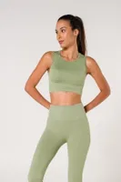 Kalın Askılı Seamless Fitilli Spor Sütyeni FormActive 1510 Lila Yeşil görsel 4
