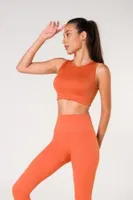 Fitilli Kalın Askılı Seamless Kadın Spor Sütyeni FormActive 1510 Turuncu farklı açı