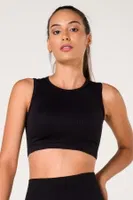 Siyah Seamless Fitilli Spor Sütyeni FormActive 1510 Siyah