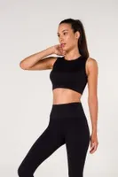 Siyah Seamless Fitilli Spor Sütyeni FormActive 1510 Siyah detay görünüm