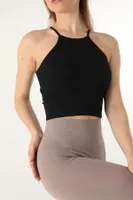 Seamless Örme Halter Yaka Büstiyer DoReMi 002-000143 Siyah görsel 7
