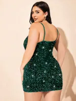 Simli Askılı Siyah Seksi Mini Büyük Beden Kulüp Elbise Pink Night 6514 Siyah farklı açı