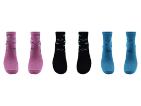 Şirin Karışık Renk Pamuklu Kadın Soket Çorap 12'li Şirin 0640-2 - 12 ADET - Alternatif Görünüm