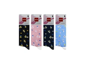 Şirin Desenli Karışık Renk Penye Kadın Çorap 12'li Şirin 4000-108 - 12 ADET - Alternatif Görünüm