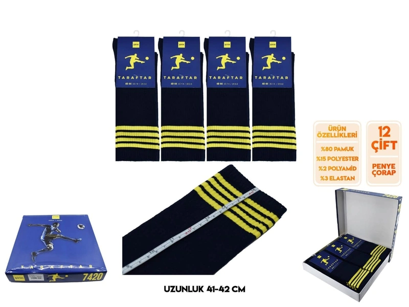 FB Erkek Futbol Çorabı 12'li Şirin 7420 - 12 ADET