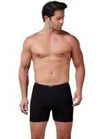Siyah Bambu İnce Bel Elastan Erkek Boxer Gümüş 8007 Siyah