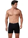 Siyah Bambu İnce Bel Elastan Erkek Boxer Gümüş 8007