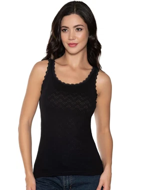 Gümüş Siyah Geniş Askılı Kalpli Jakarlı Kadın Atlet Gümüş 3081 - 6 Adet - Alternatif Görünüm