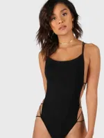 Siyah İpli Fantezi Body SHE 2104 Siyah detay görünüm