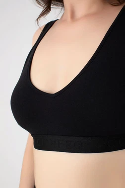 Confeo Siyah Modal Kalın Askılı Kadın Büstiyer Confeo C801-023 - Alternatif Görünüm