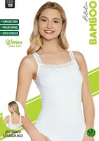 Bambu Kalın Askılı Çift Yönlü Atlet Sortie 106 Beyaz